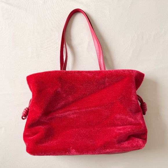 LOEWE Flamenco 2021 red mohair bag, XL - Picture 3 of 11